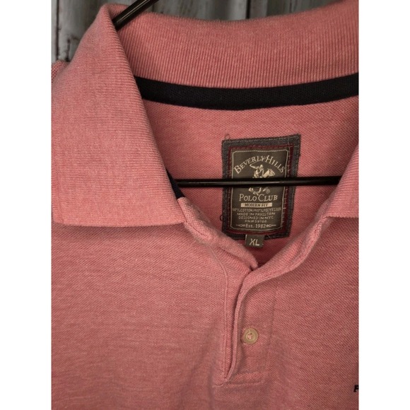 Men's Beverly Hills Red Polo Club Shirt W/Pony Logo Active Golf Size XL - Picture 4 of 6